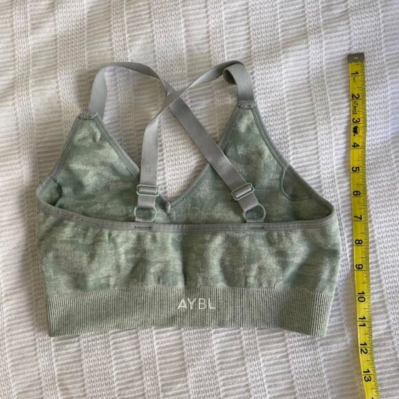 AYBL Mint Green Camo Sports Bra Size S - Picture 2 of 2